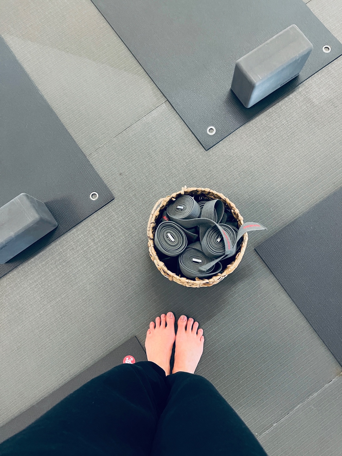Manduka mats, blocks and straps